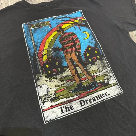 A Nightmare on Elm Street Freddy Krueger Horror Dreams Tarot Card Shirt Size M - Picture 2 of 4